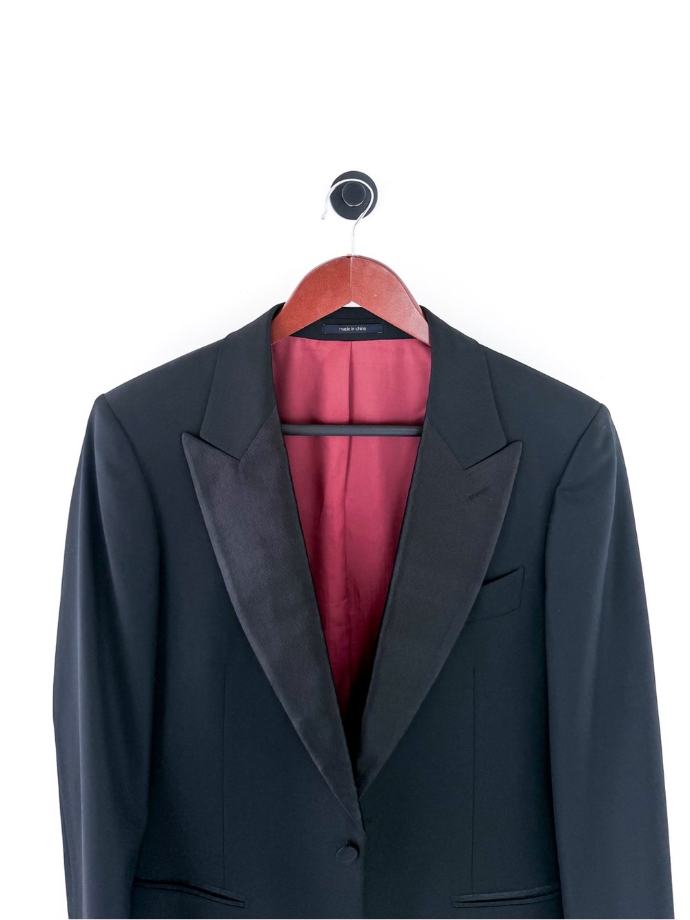 Suitsupply New Verona Men's Black Satin Lapel Tuxedo Suit Jacket Pants 38R - Picture 8 of 16